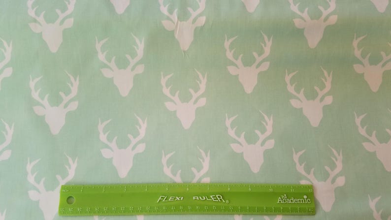 Buck Forest Mint Fabric