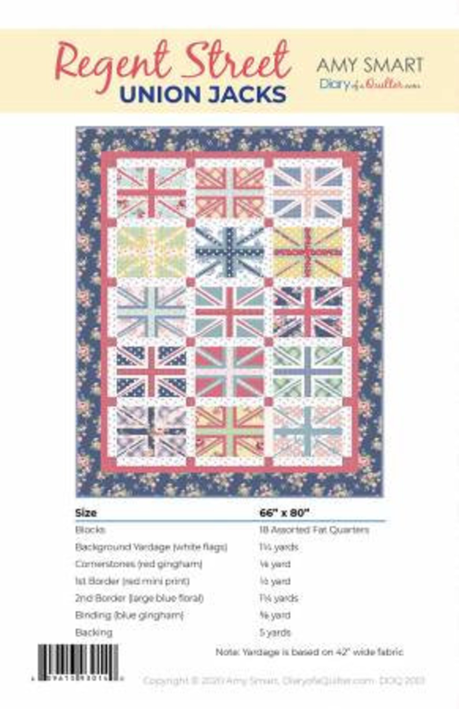 Regent Street Union Jacks Quilt Pattern Etsy