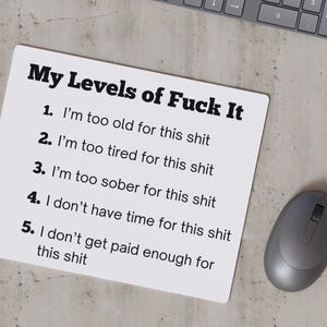 Rectangle Mouse Pad - Funny Quote Office Desk Mat, Sarcastic Humor Computer Accessories, Work from Home Gift, Boss Coworker Present,