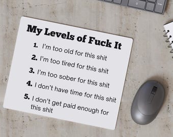 Rectangle Mouse Pad - Funny Quote Office Desk Mat, Sarcastic Humor Computer Accessories, Work from Home Gift, Boss Coworker Present,