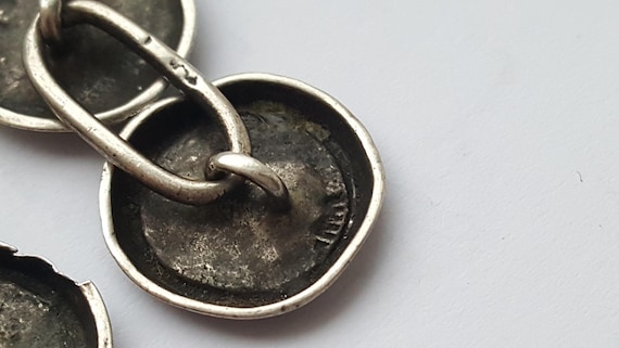 Antique POST MEDIEVAL solid silver pair of King C… - image 6