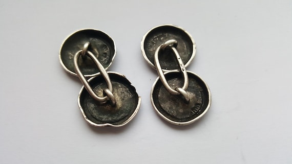 Antique POST MEDIEVAL solid silver pair of King C… - image 4