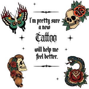 Tattoo Flash Art 11oz Ceramic Mug | Sarcastic Tattoo Lover Coffee Cup
