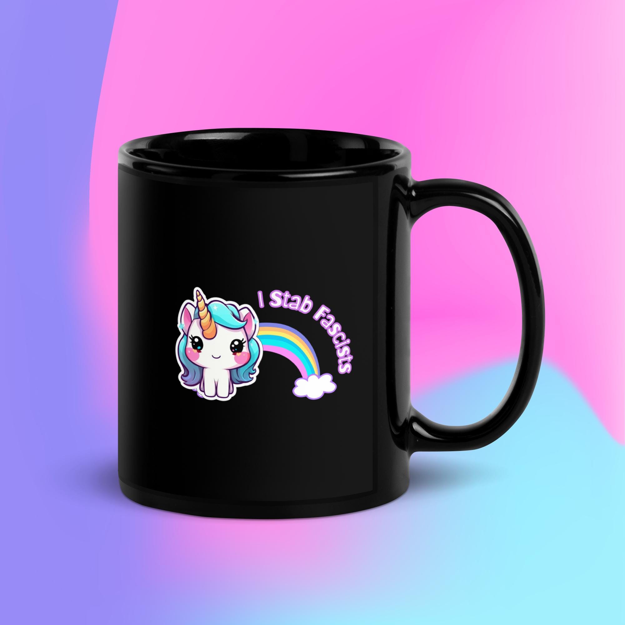 Darkly Humorous Unicorn 11oz Ceramic Mug | Funny Political Mug | Sarcastic Coffee Mug | Whimsigoth Liberal Coffee Mug | Foxtrot Delta Tango