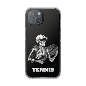 Skeleton tennis Magnetic Clear Impact Cases for Iphone 16, 15, 14