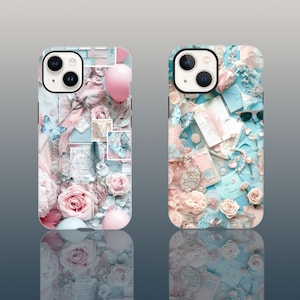 Funda para teléfono con collage femenino, Funda para teléfono con panel de humor para iPhone/samsung, Funda resistente