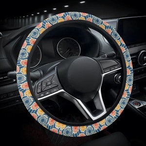 Floral Steering Wheel Cover, steering wheel cover for women