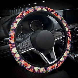 Vintage-Inspired Floral Pattern Steering Wheel Cover for Car - Personalize Your Ride, Car Steering Wheel Cover