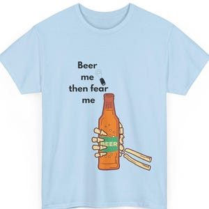 Humorous Beer Themed Tee, Perfect for Parties, Casual Wear, Gifts for Beer Lovers, Funny T-Shirt, Unisex Cotton Shirt