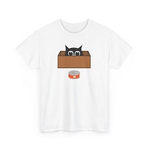 Cute Cat in a Box Graphic Tee, Fun Cat Lover Shirt, Pet Owner Gift, Quirky Animal Tee, Casual Everyday Wear, Gift for Cat Lovers