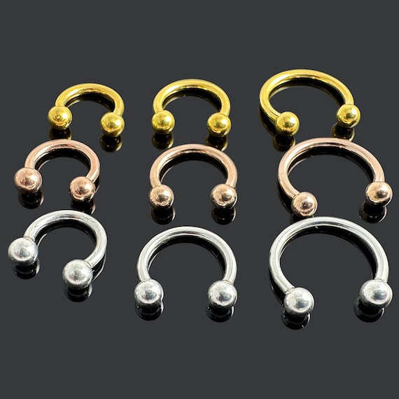 Anelli Per Il Naso A Forma Di Ferro Di Cavallo Circolare In Acciaio Inossidabile 303, Gioielli Piercing Al Naso Per Le Donne, Blu, Diametro Interno - Foto 4