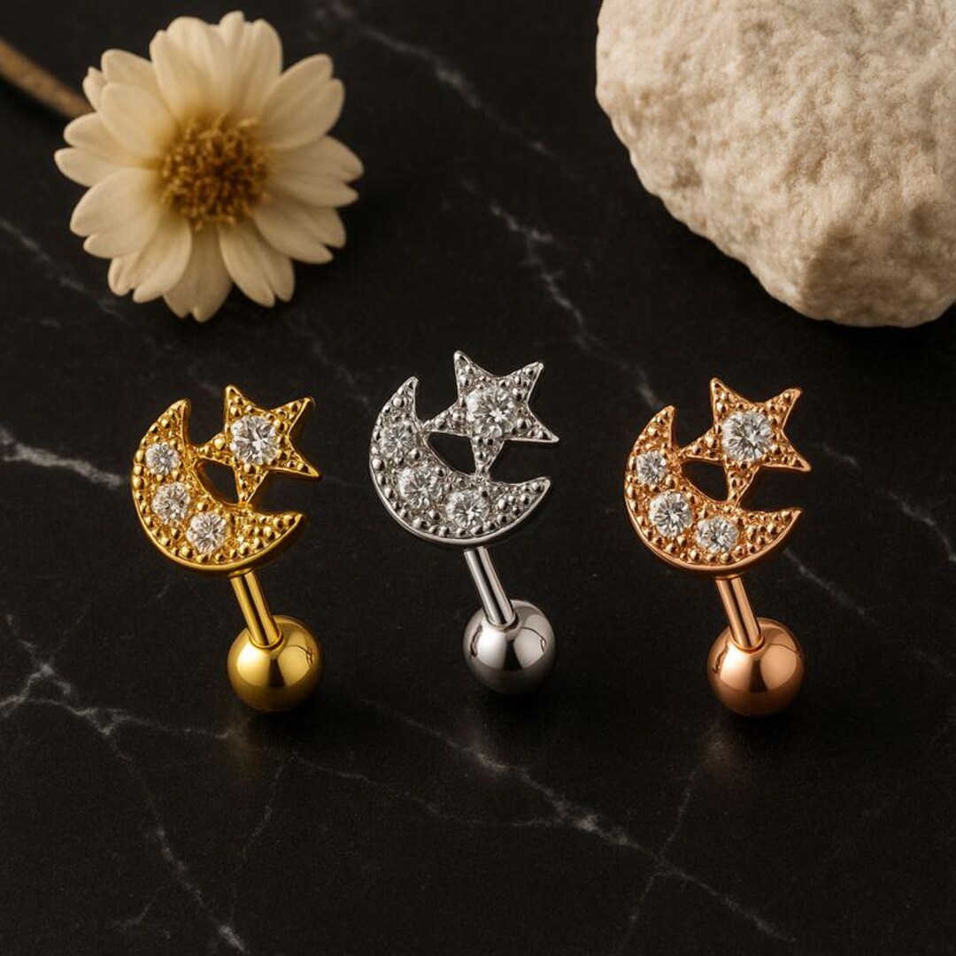 Orecchini A Mezzaluna In Argento 925 Con Zirconia Cubica - Eleganti Gioielli Donna, S925, Venduti In Coppia - 6