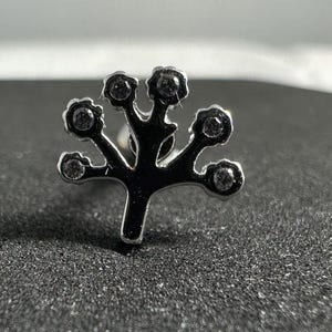 CZ Jewelled Tree Tragus, Helix & Cartilage Stud | 316L Surgical Steel | 16G (1.2mm) | Elegant Piercing Jewellery | Gift For Her