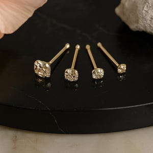 9K Gold farbener Nasenstecker – 22 Gauge Kugelend-Piercing