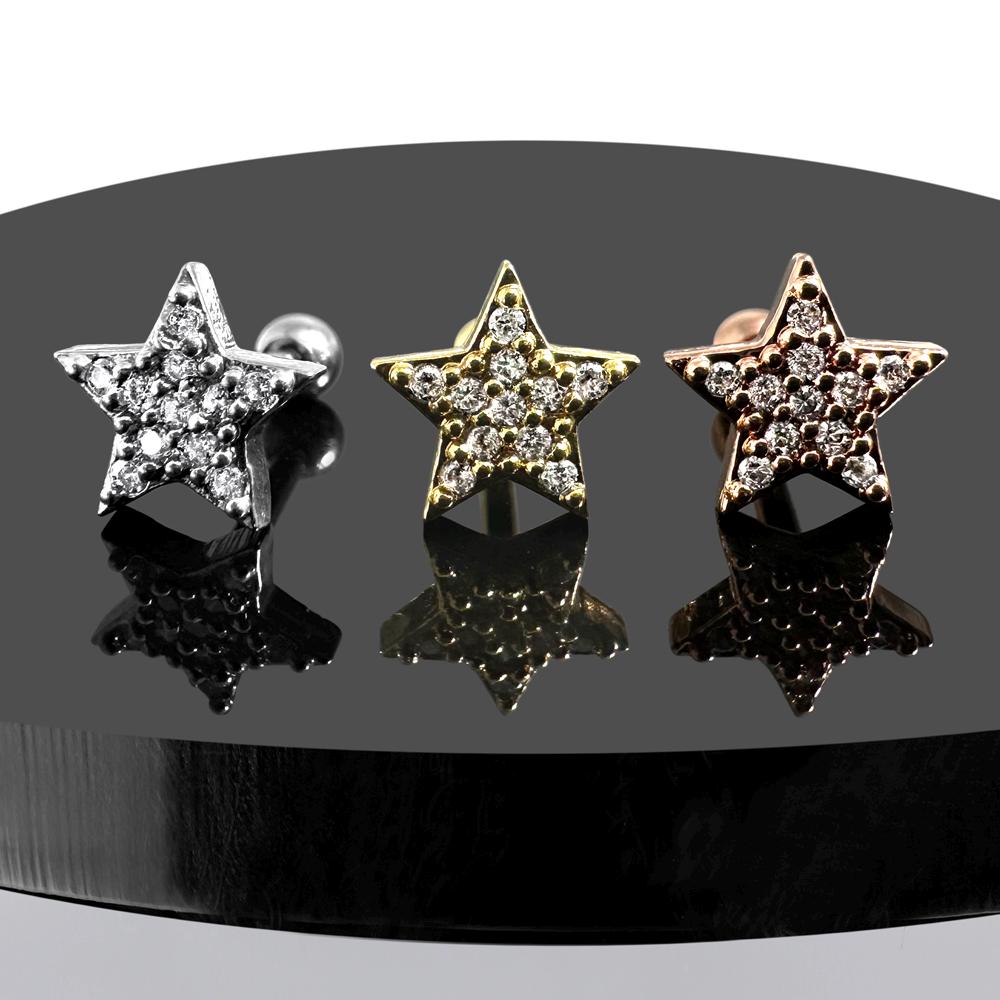 Orecchini A Perno A Forma Di Tre Stelle In Argento 925, Ipoallergenici, Per Ragazze E Donne, Confezione Regalo, Lunghezza 2 Cm