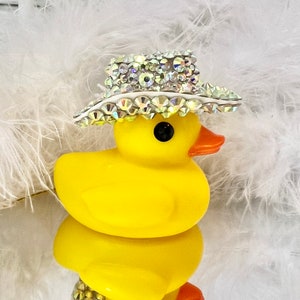 Crystal Rhinestone Cowboy Hat Rubber Duck, Truck Accessories, Ducking, Cruise Duck, Unique gift, Bedazzeled Duck, Diamond Duck