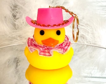 Rubber Duck Key Chain, Purse Handbag Bag Charm, Car accessory