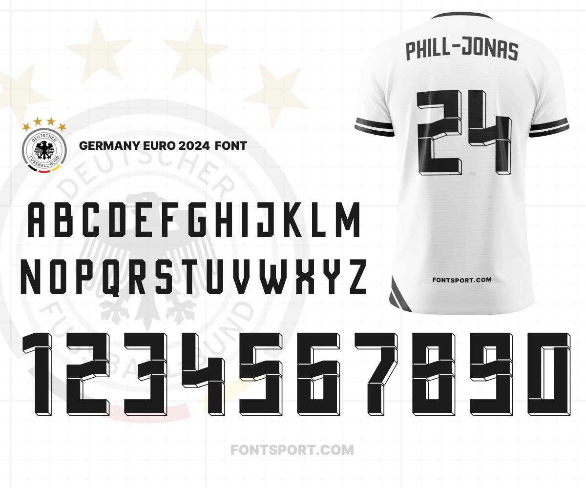Font Germany Euro 2024 Germany Jersey Football Soccer Font TTF, OTF ...
