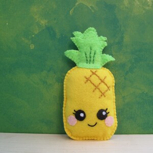 Pineapple Felt Plush Stuffed Toy Cute Food Kawaii Style | Etsy