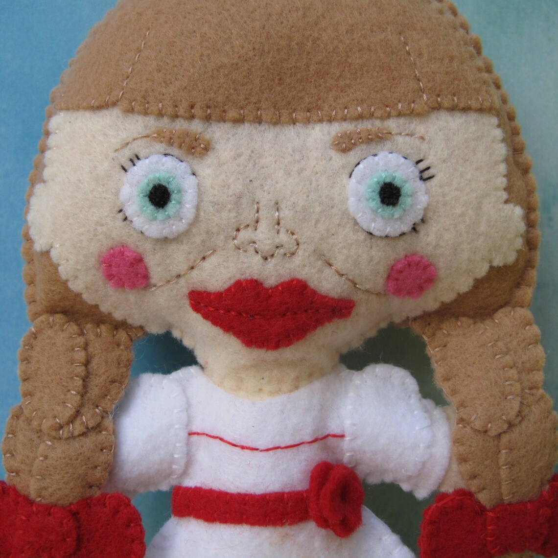 Made to Order: Annabelle Inspired Felt Plush Doll Handmade | Etsy