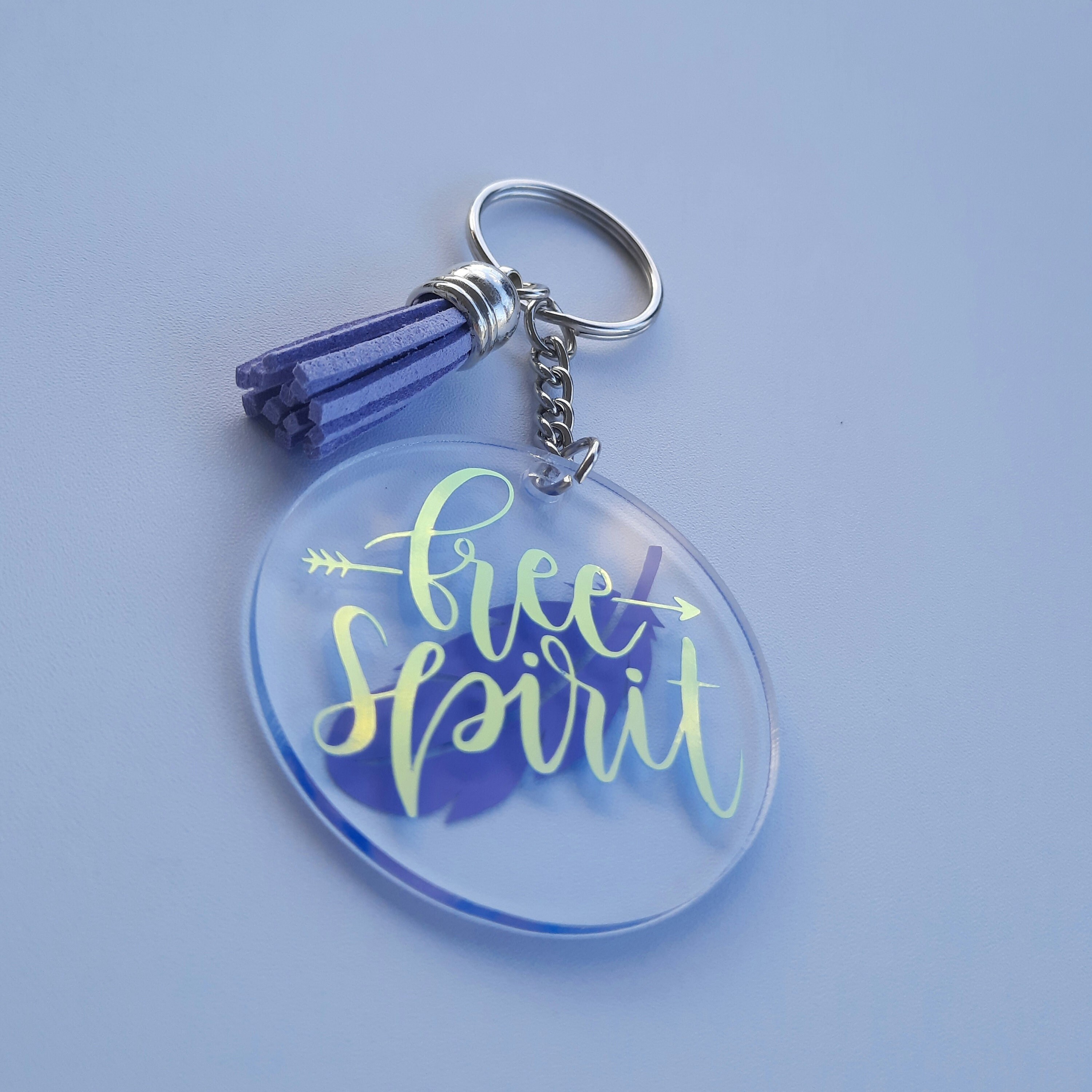 Floral Acrylic Initial Bag Charm and Keychains
