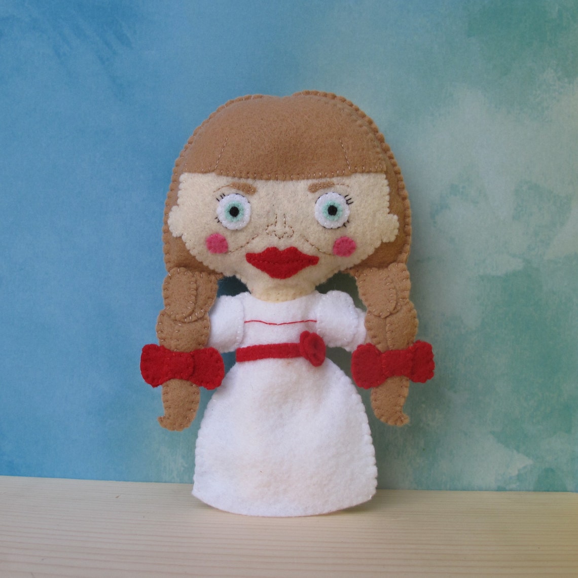 Made to Order: Annabelle Inspired Felt Plush Doll Handmade | Etsy