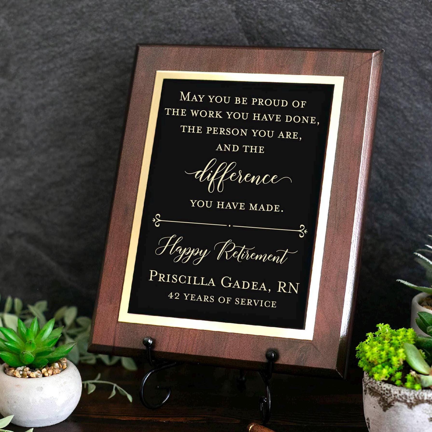 Engineering Retirement Sign ENGRAVED Retirement Sign | Personalized Milestone Gift | Years of ...