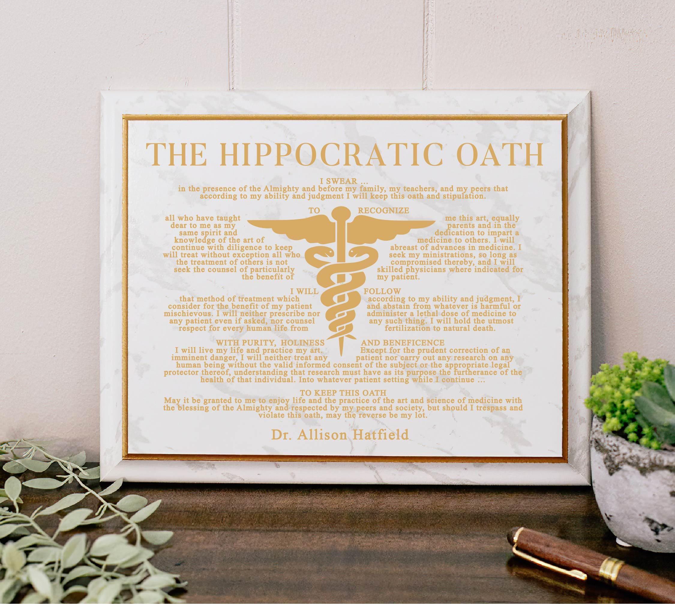 hippocratic-oath-doctor-plaque-md-physician-medical-med-school