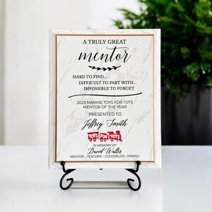 Custom LOGO Personalized Mentor Plaque, Thank You Mentor Sign, Custom Boss Appreciation For Retirement Teacher Counselor Coach Adviser