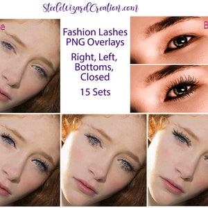 Wimpern Overlays, Photoshop Overlays, digitale falsche Wimpern, digitale Wimpern, Makeup Overlays, Fotografie Mode