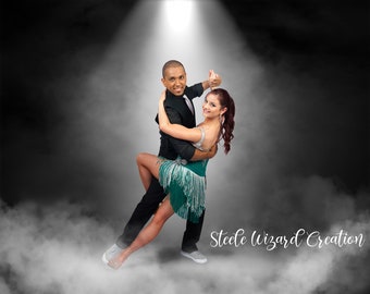 Digital Backdrop, Smoke Background, Sports Backdrop, Dance Background, Stage Spotlight Backdrop, Photography Background, Smoke Overlay
