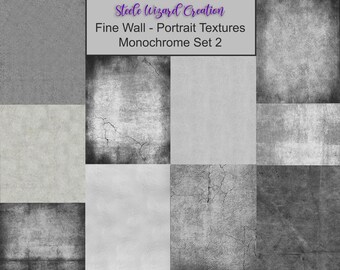 Fine Art Textures, Monochrome Digital Backdrops, Texture Overlays, set 2
