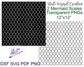 Mermaid Seamless Scales Pattern PNG, SVG, DXF, pdf, Mermaid, Fish Scales, Transparent cut files