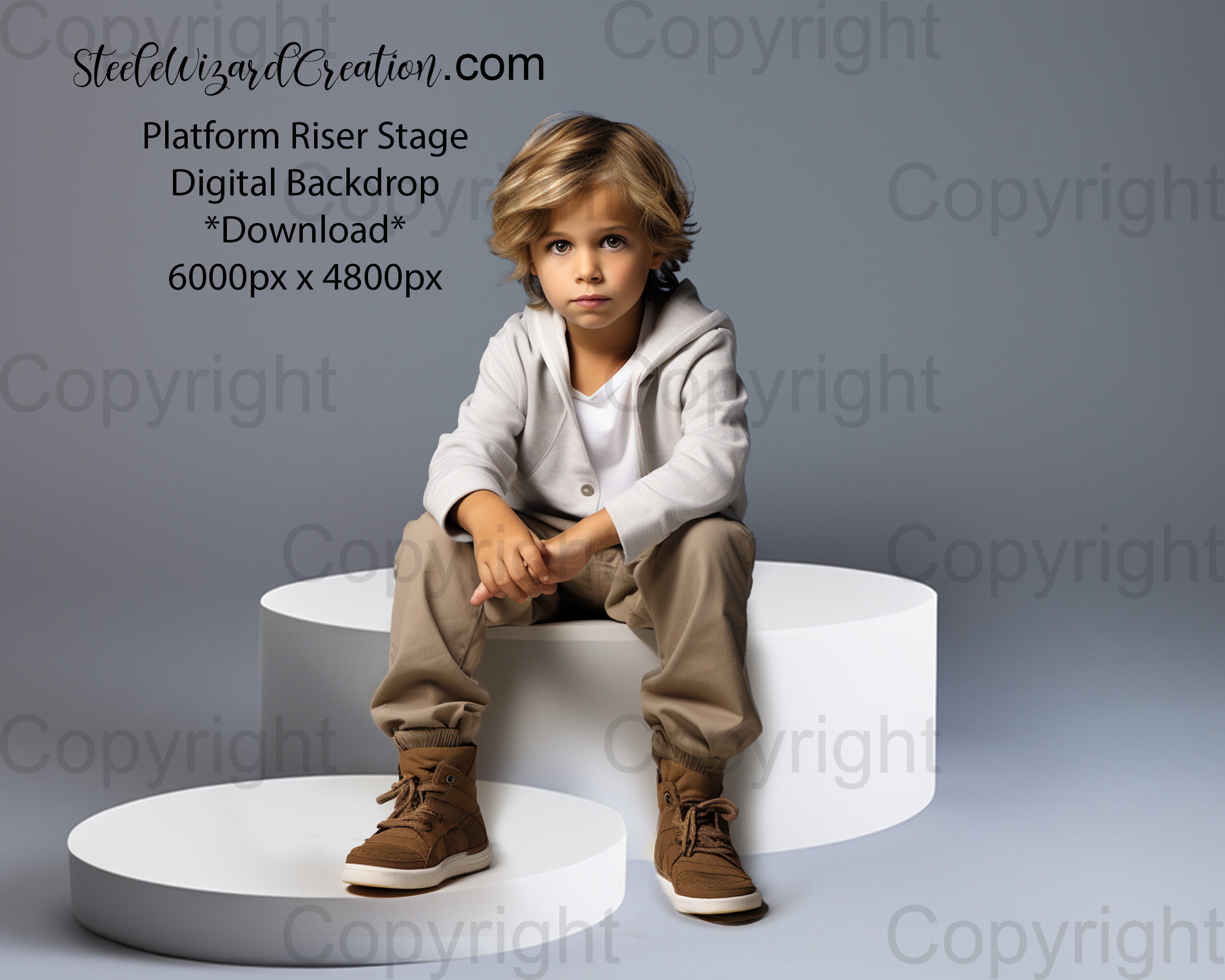 Media Backdrop With Riser Digital Backdrop Studio Platform Riser Stage Digital Background ...