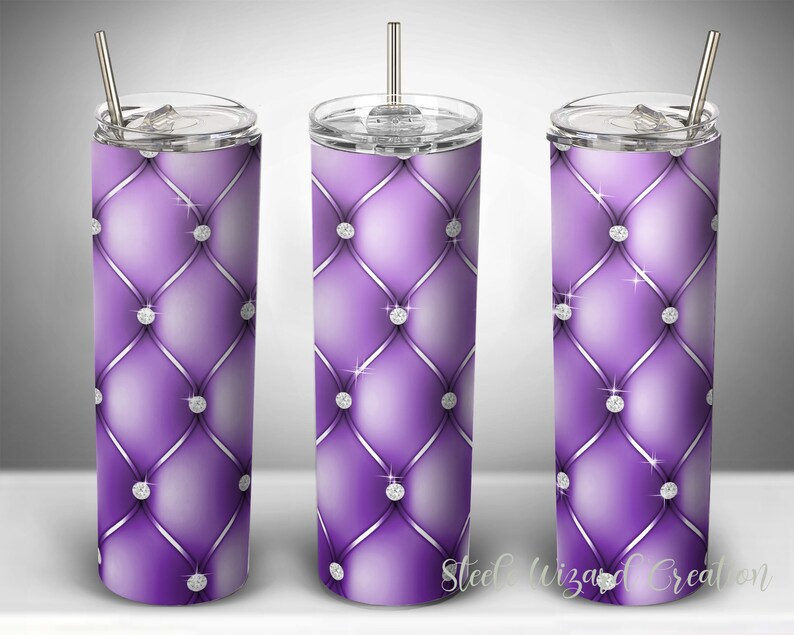 20 Oz Skinny Tumbler Design Template Glam Diamond Tumbler Etsy