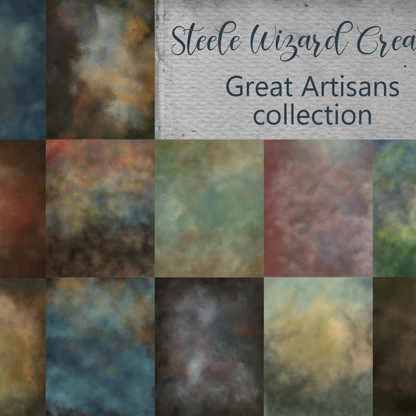 Fine Art Digital Backdrops Textures, Great Artisans Collection, Senior Portrait,  Photoshop Art Composite Photography - Instant Download