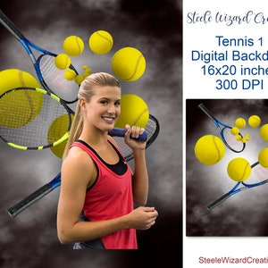Tennis Digitaler Hintergrund, Digitaler Hintergrund, Tennis Hintergrund, Sport Fotografie Hintergrund, Sport Vorlage, Foto Composite, Sport zurück