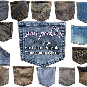 Jean Clipart, Jean Pockets, Pockets Digital Clip Art, Diy, Designer ...