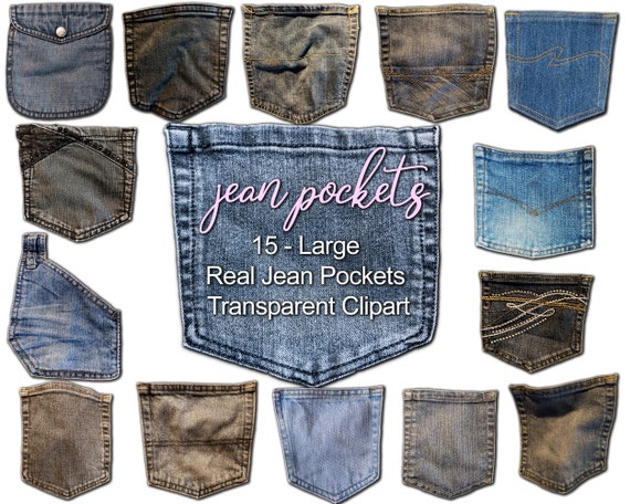 Jean Clipart Jean Pockets Pockets digital clip art diy | Etsy