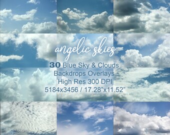 Cloud Backdrops, Blue Sky Overlays, Cloud Overlays, Sky Clouds, Cloud Sky Backgrounds, Photoshop Overlays, Photography Overlays