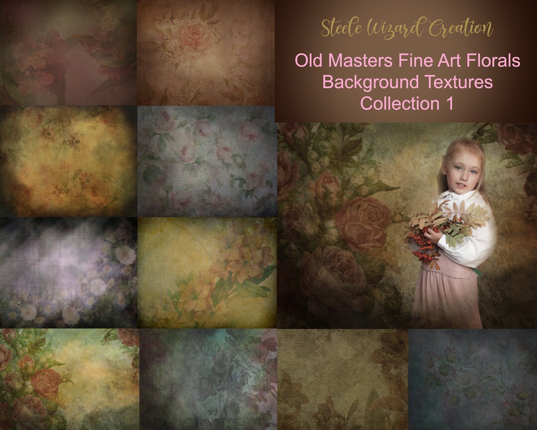Fine Art Textures Floral Digital Backgrounds Texture Etsy