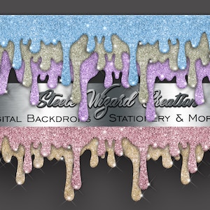 Glitter Drips, png clipart, scrapbook clipart for Sublimation, website graphics and more, DIY Digital Art