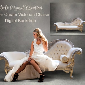 Gray Digital Backdrop, Victorian Chair Chaise Lounge  Background, Wedding Maternity Boudoir Background, Photography Backdrop
