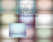 Digital Backgrounds, 10 Gel Backdrops, Sports Backdrops, Retro Lights Backgrounds, Dance Background, Mockup Background, Overlays