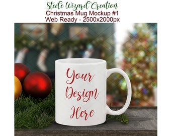 Christmas Mug Mock ups, Coffee Mug Mockup, White Cup Mockup, Digital Download