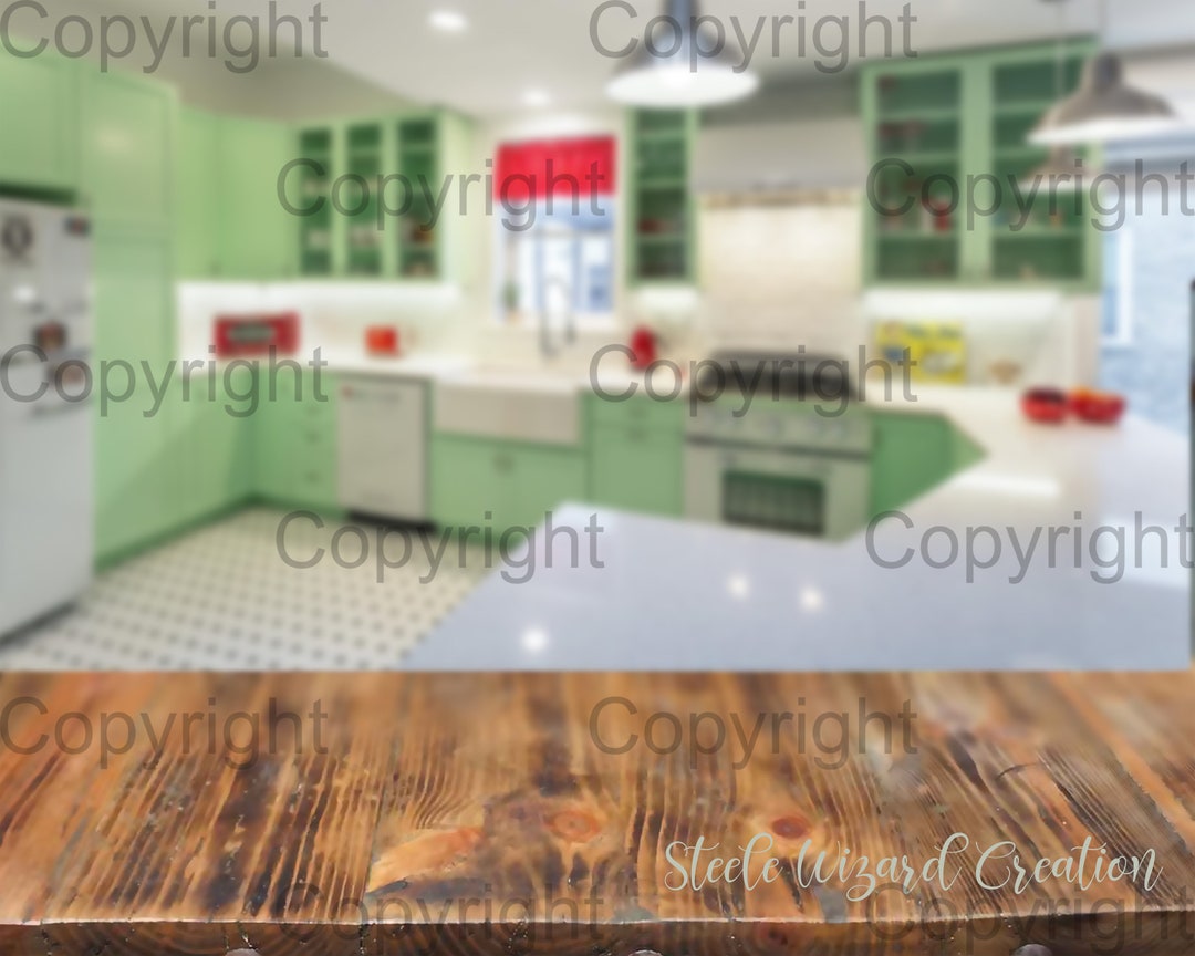 Retro Kitchen Table, Product Background Mockup, Styled Stock