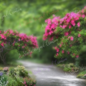 Floral Digital Background, Easter Spring Path backdrop, Summer Digital Backdrop, Photoshop composite Flower Background