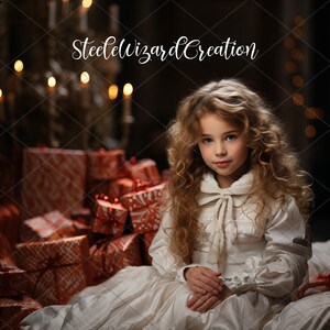 Christmas Digital Background, Fine Art Christmas Digital Backdrop, Christmas Light and Presents, Holiday Christmas Portrait, Download