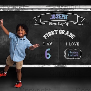 Chalkboard Digital Backdrop, Back to School Chalkboard Digital Background, School Session Background, Photography Backdrop, White Frame