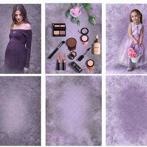 3 Digital Backdrops, Purple Floral Backdrops, Maternity Backgrounds, Fashion Photography, Product Photography Backgrounds